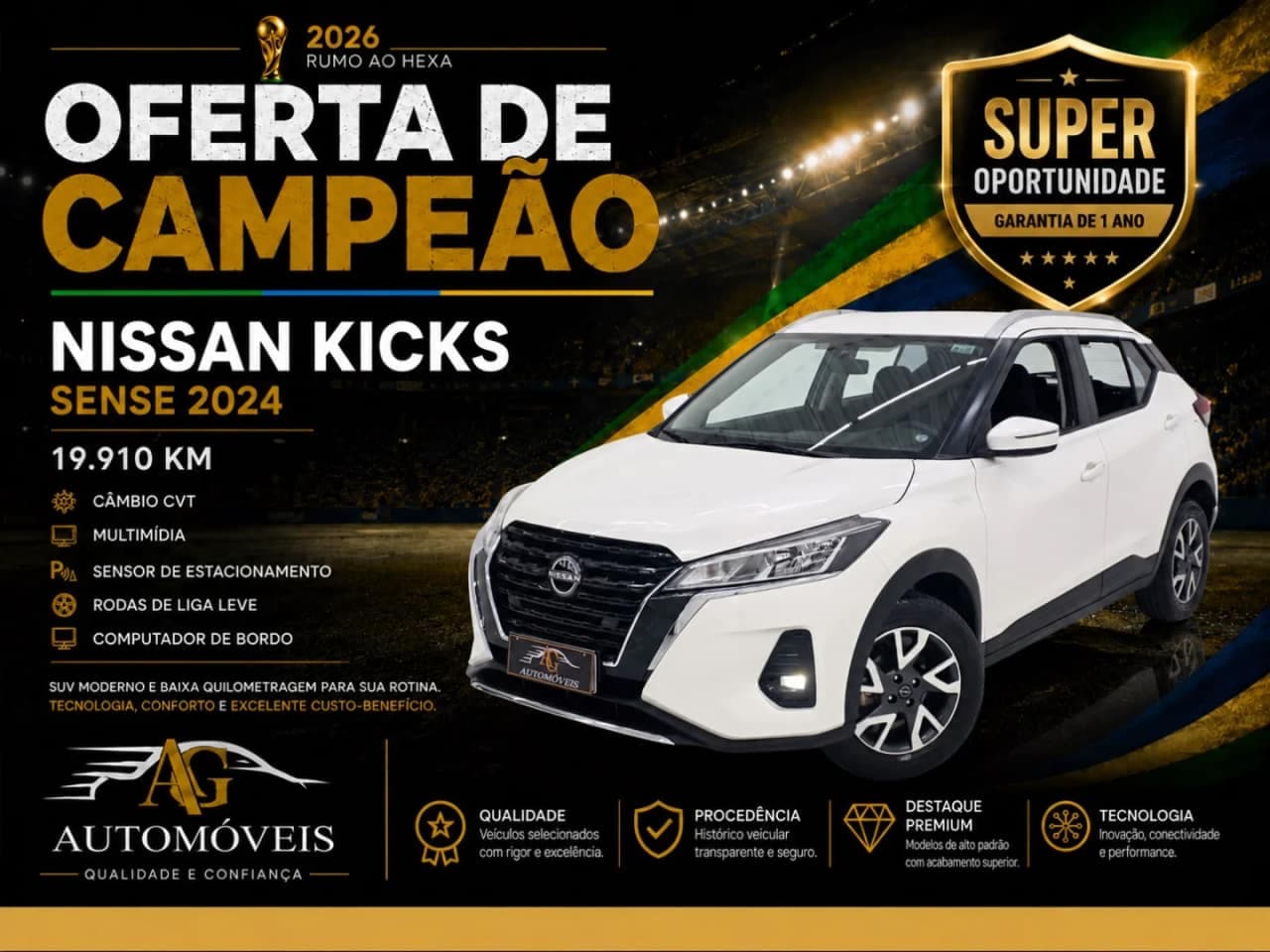 Nissan Kicks 1.6 16V FLEXSTART SENSE XTRONIC