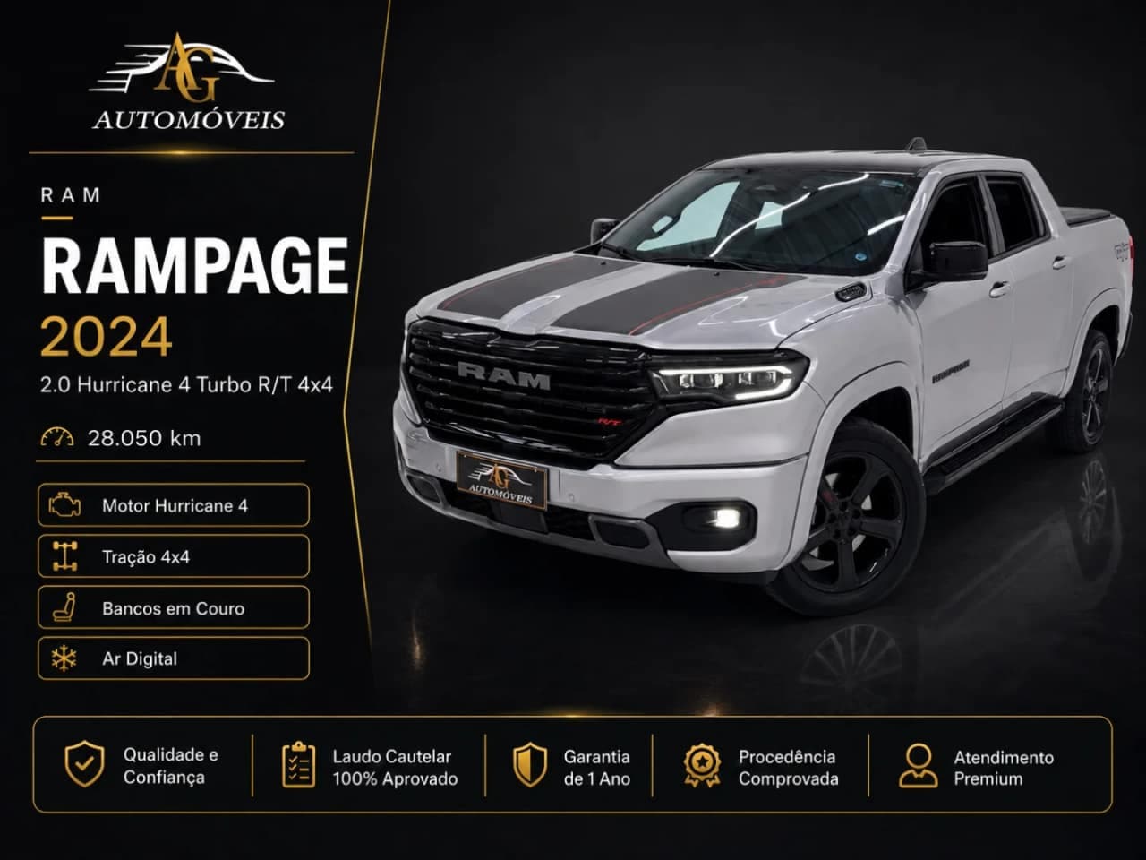 RAM Rampage 2.0 HURRICANE 4 TURBO GASOLINA R/T 4X4 AUTOMÁTICO