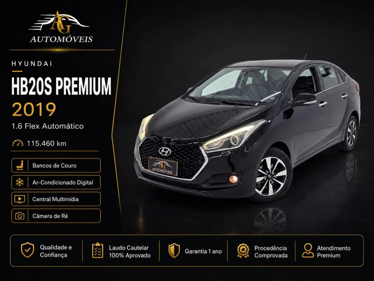 Hyundai Hb20 1.6 PREMIUM 16V FLEX 4P AUTOMÁTICO