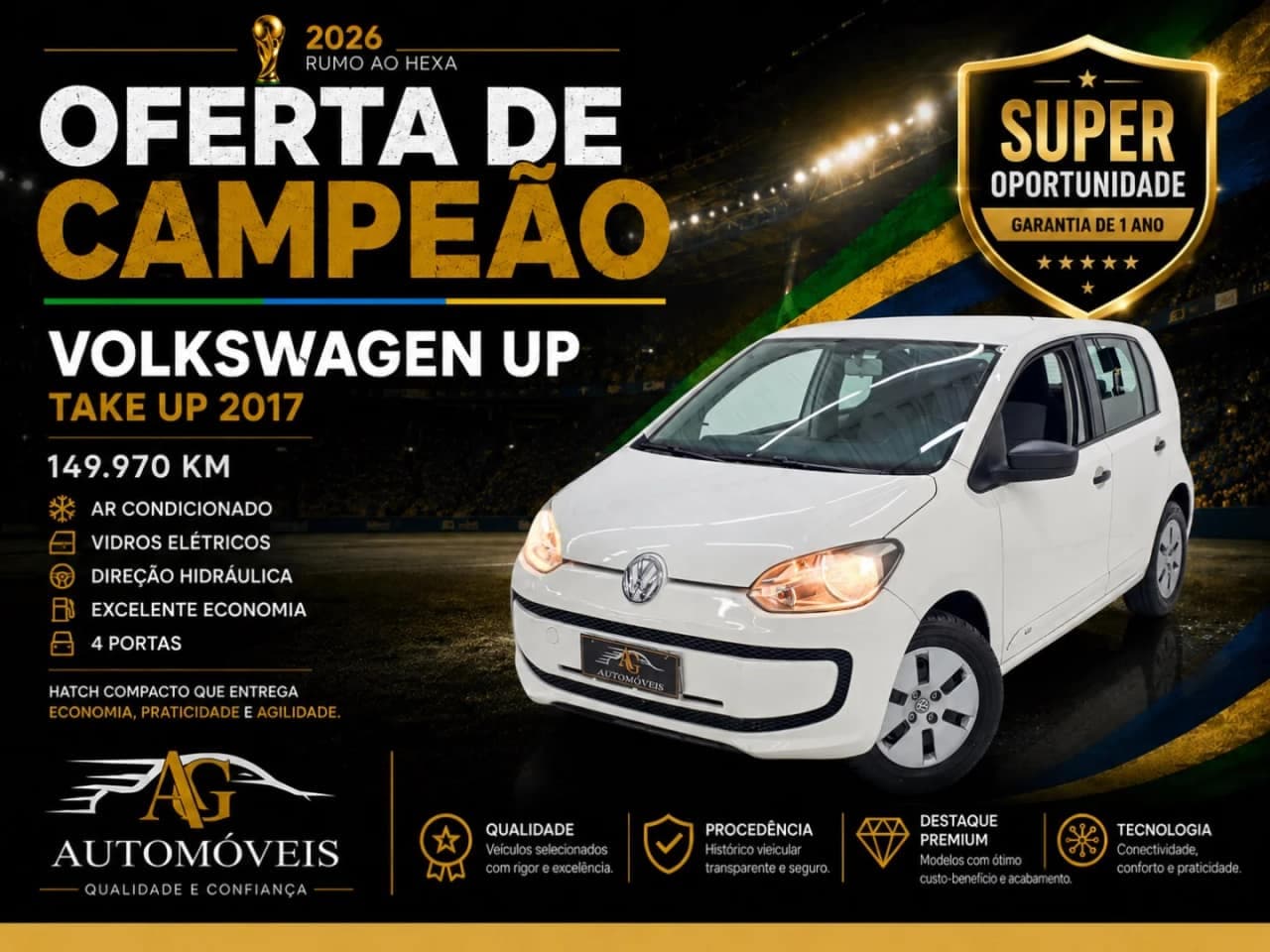Volkswagen Up 1.0 MPI TAKE UP 12V FLEX 4P MANUAL
