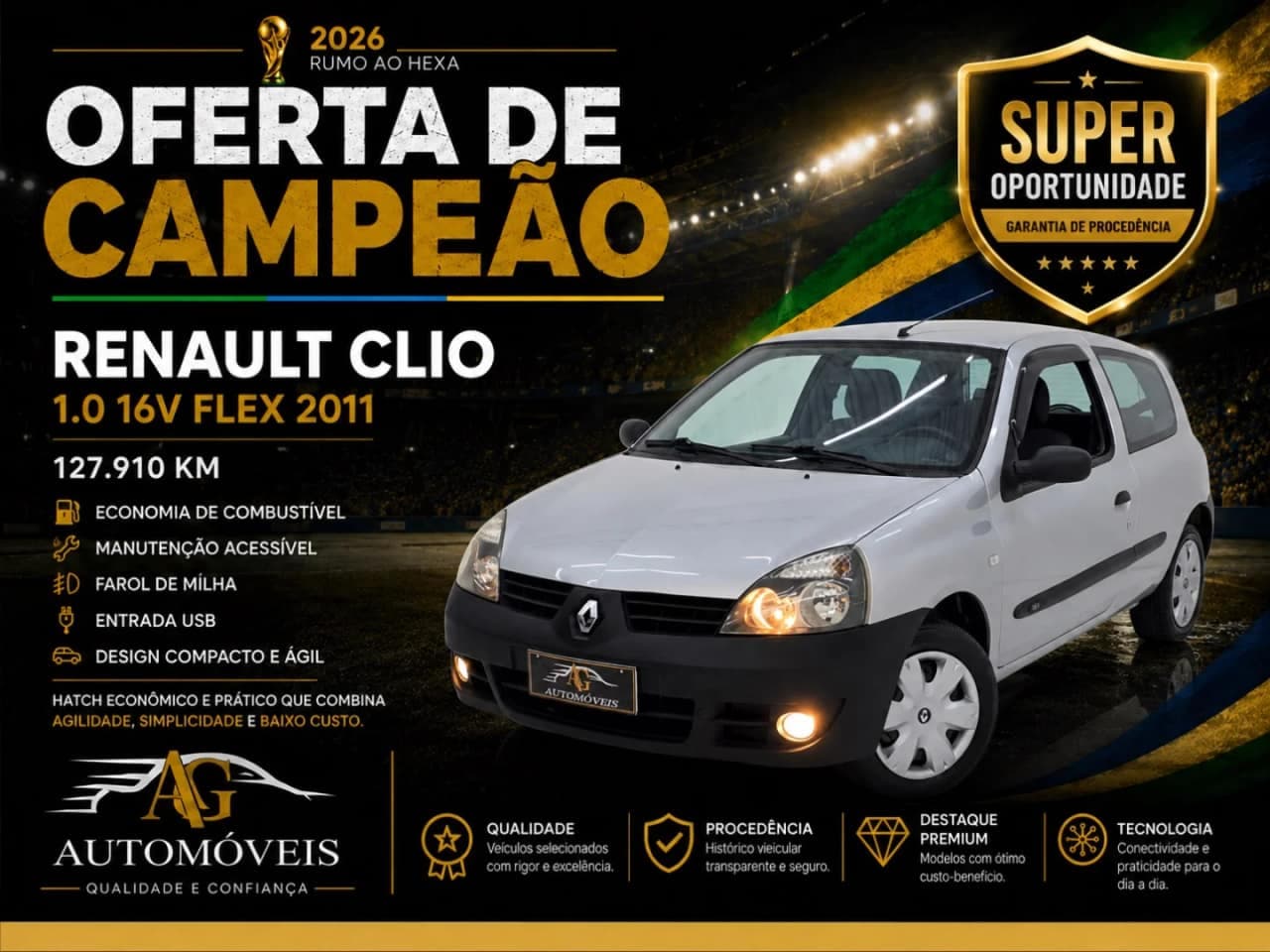 Renault Clio 1.0 16V FLEX 2P MANUAL