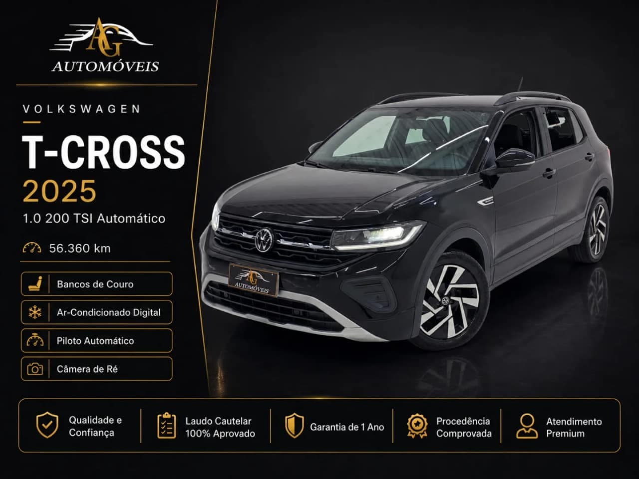 Volkswagen T-Cross 1.0 200 TSI TOTAL FLEX COMFORTLINE AUTOMÁTICO