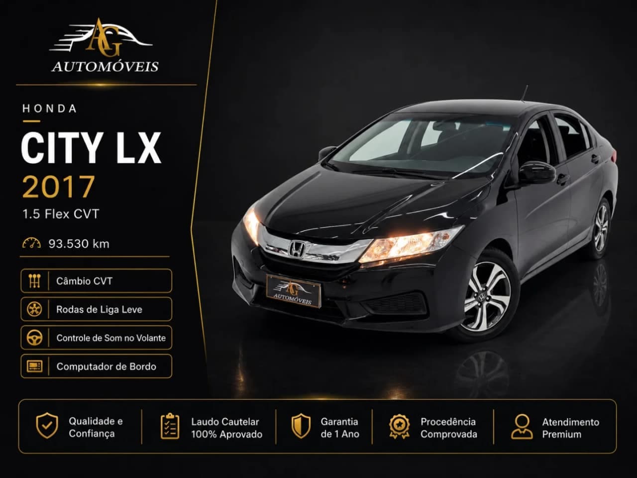 Honda City 1.5 LX 16V FLEX 4P AUTOMÁTICO