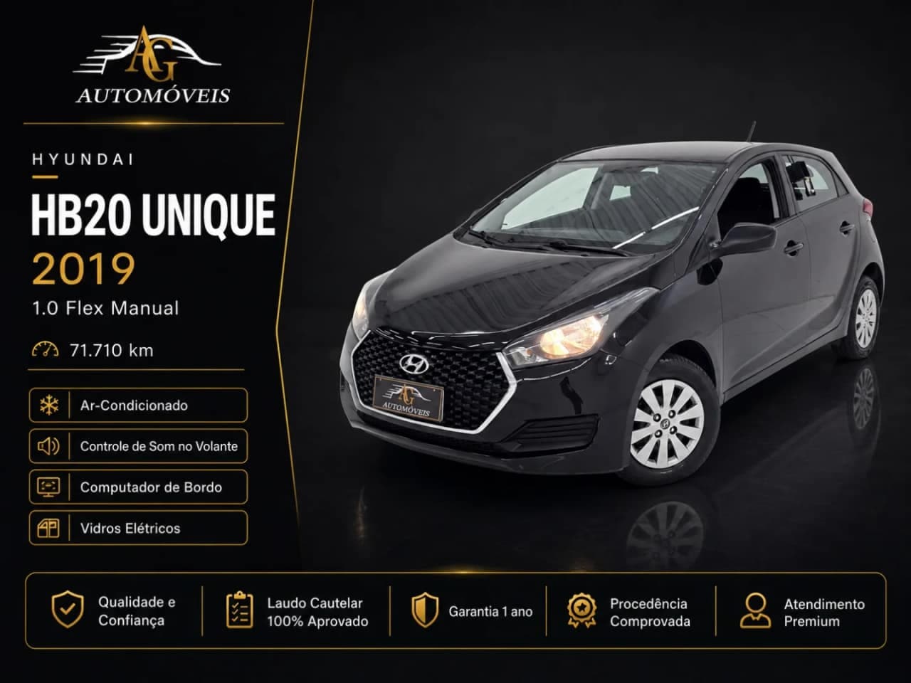 Hyundai Hb20 1.0 UNIQUE 12V FLEX 4P MANUAL