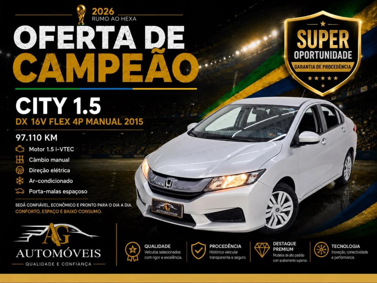 Honda City 1.5 DX 16V FLEX 4P MANUAL