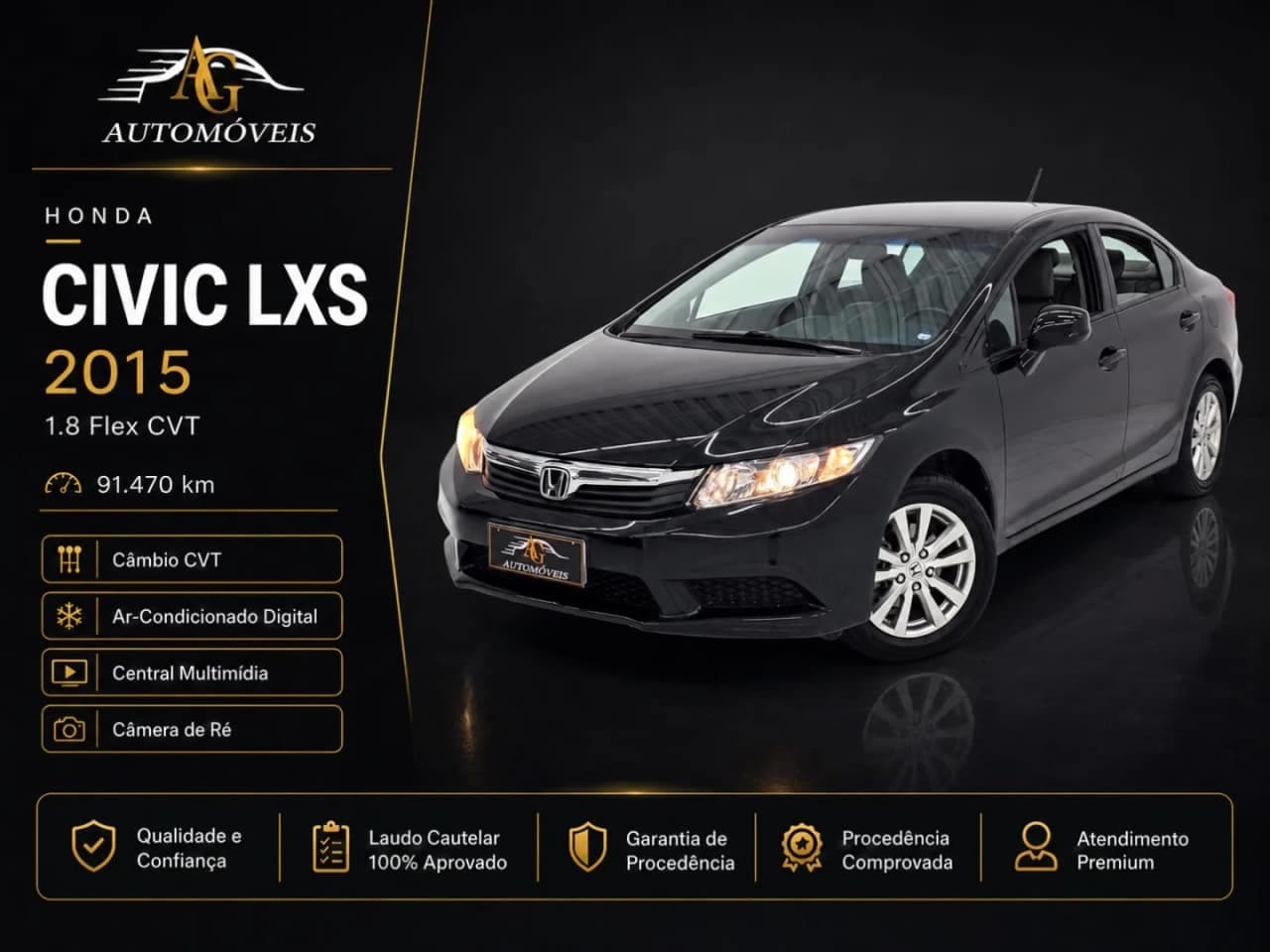 Honda Civic 1.8 LXS 16V FLEX 4P AUTOMÁTICO