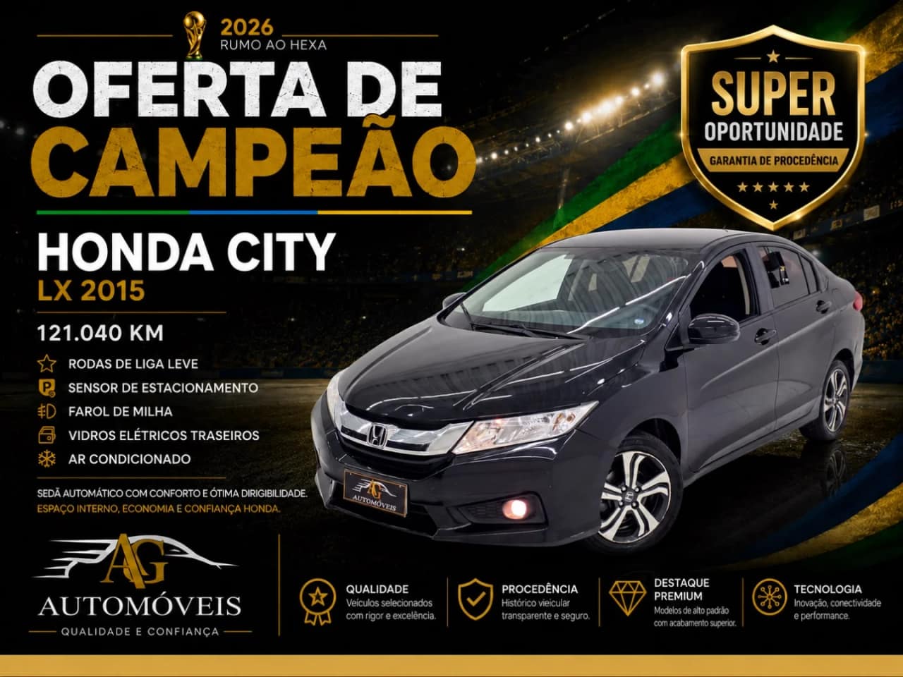 Honda City 1.5 LX 16V FLEX 4P AUTOMÁTICO