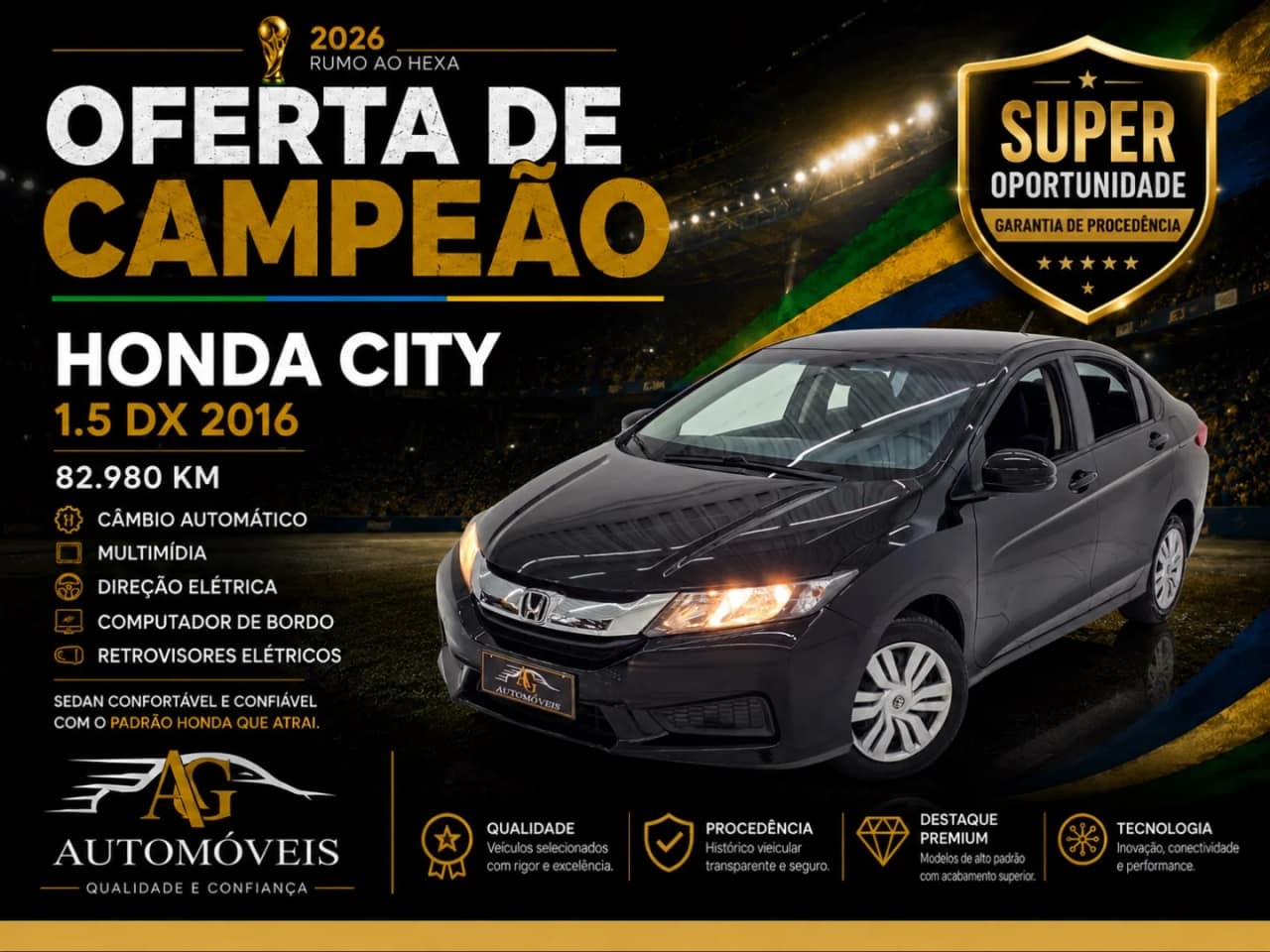 Honda City 1.5 DX 16V FLEX 4P AUTOMÁTICO