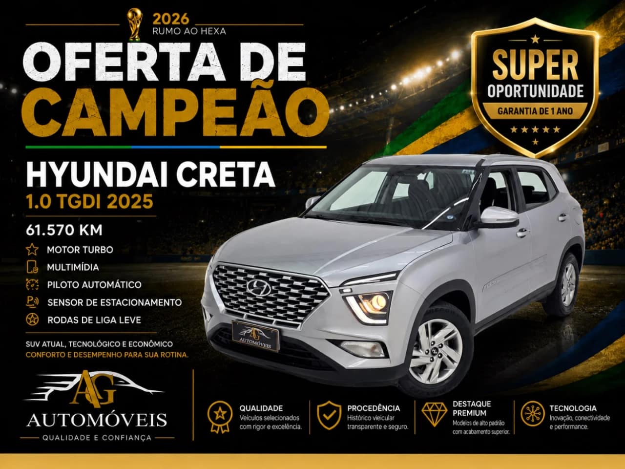 Hyundai Creta 1.0 TGDI FLEX COMFORT AUTOMÁTICO