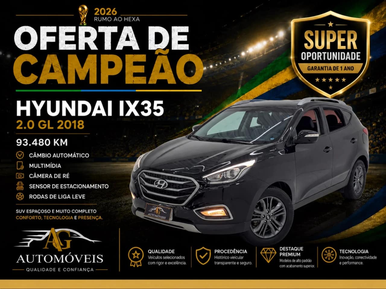 Hyundai ix35 2.0 MPFI GL 16V FLEX 4P AUTOMÁTICO