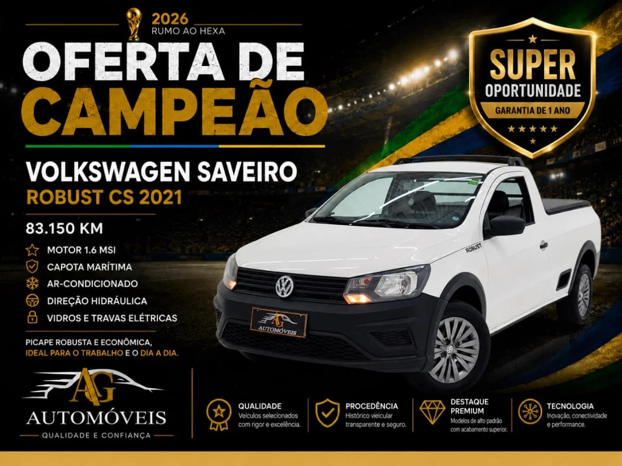 Volkswagen Saveiro 1.6 MSI ROBUST CS 8V FLEX 2P MANUAL