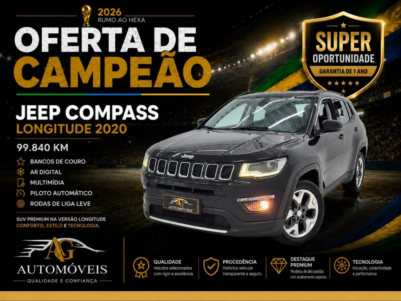 Jeep Compass 2.0 16V FLEX LONGITUDE AUTOMÁTICO