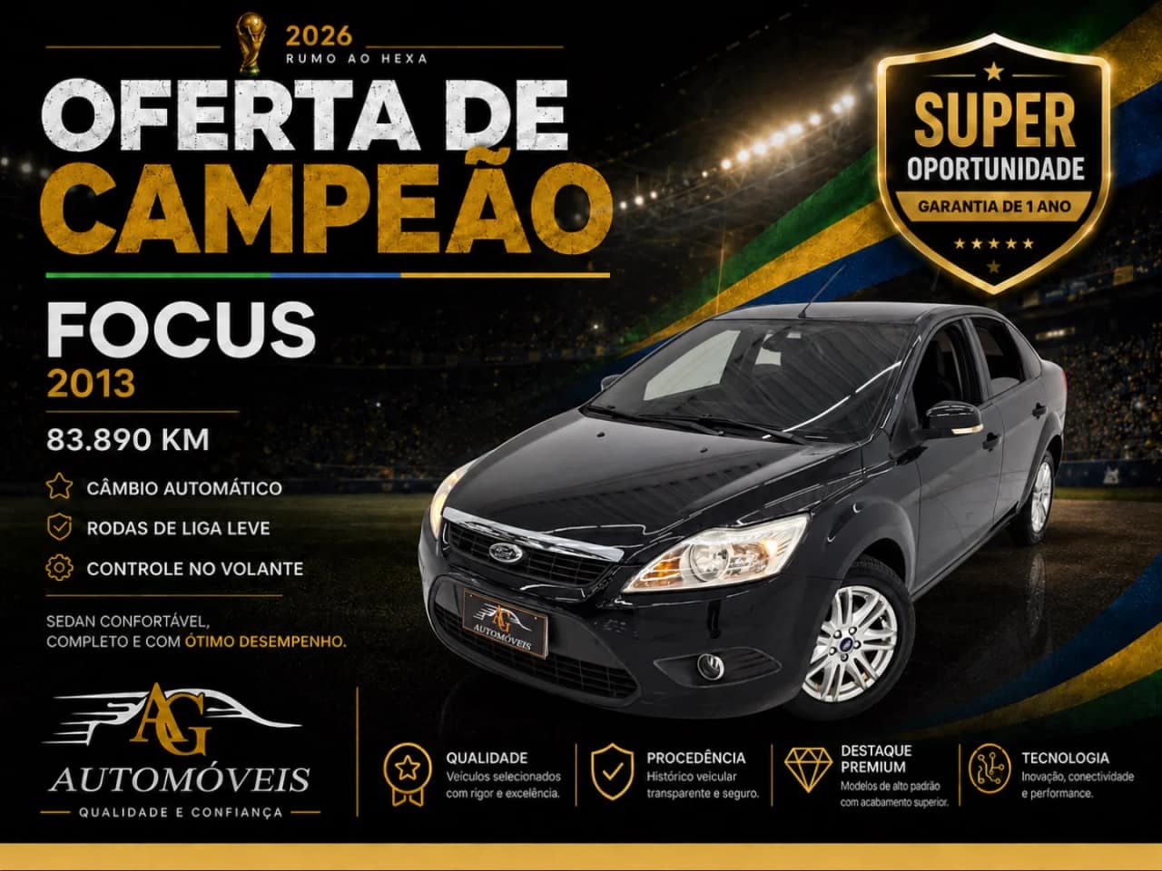 Ford Focus 2.0 GLX SEDAN 16V FLEX 4P AUTOMÁTICO