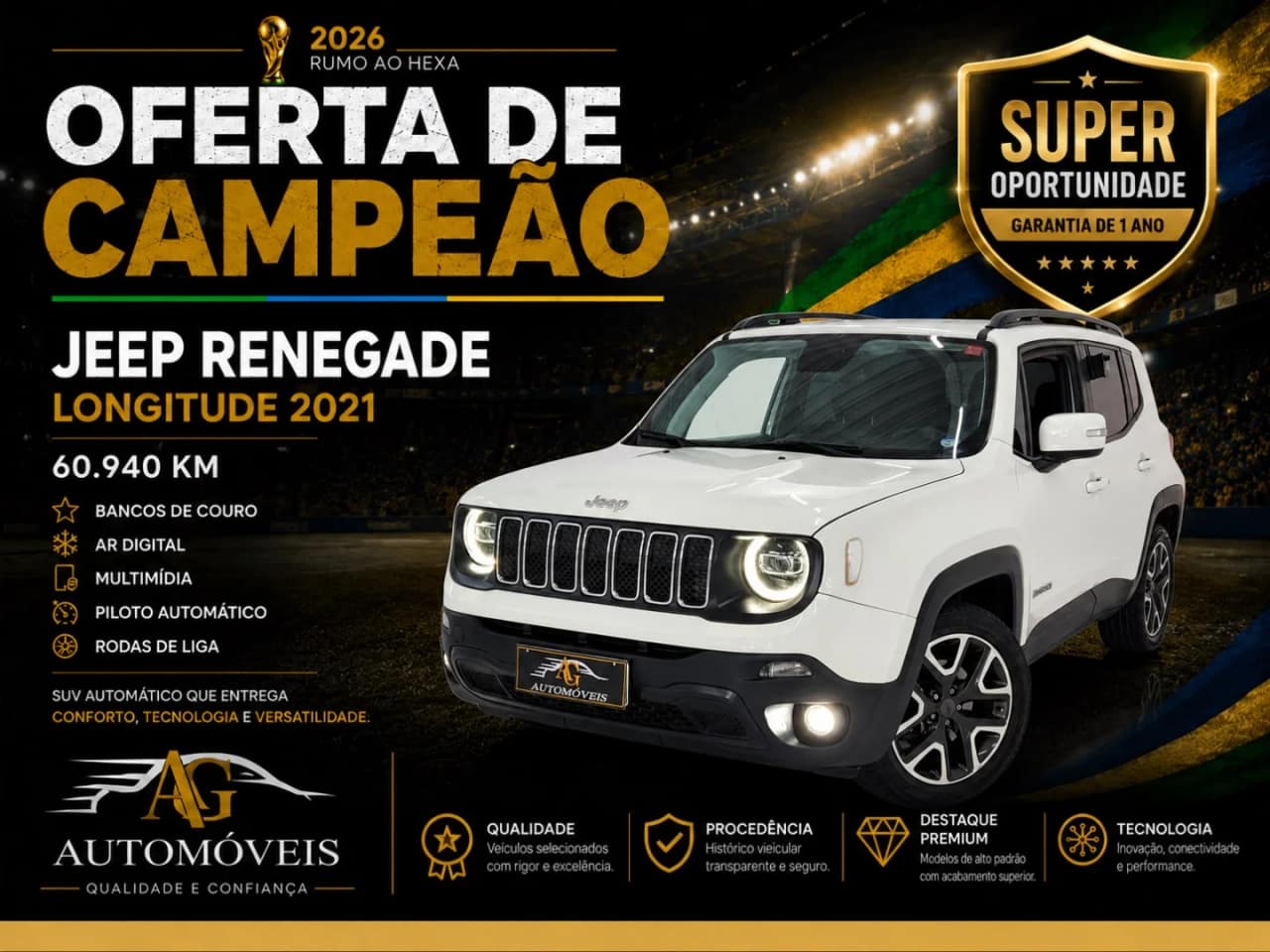 Jeep Renegade 1.8 16V FLEX LONGITUDE 4P AUTOMÁTICO