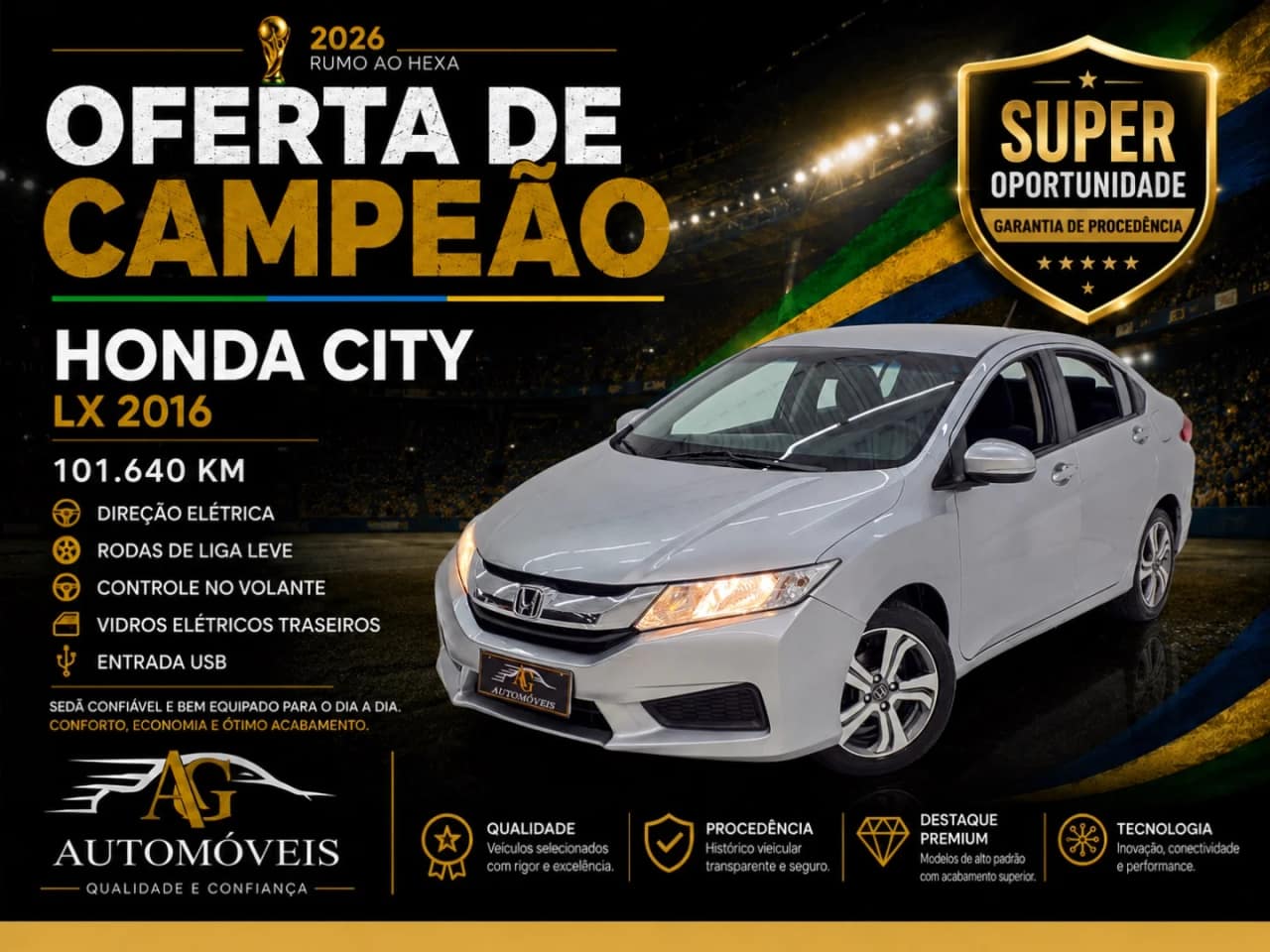 Honda City 1.5 LX 16V FLEX 4P AUTOMÁTICO