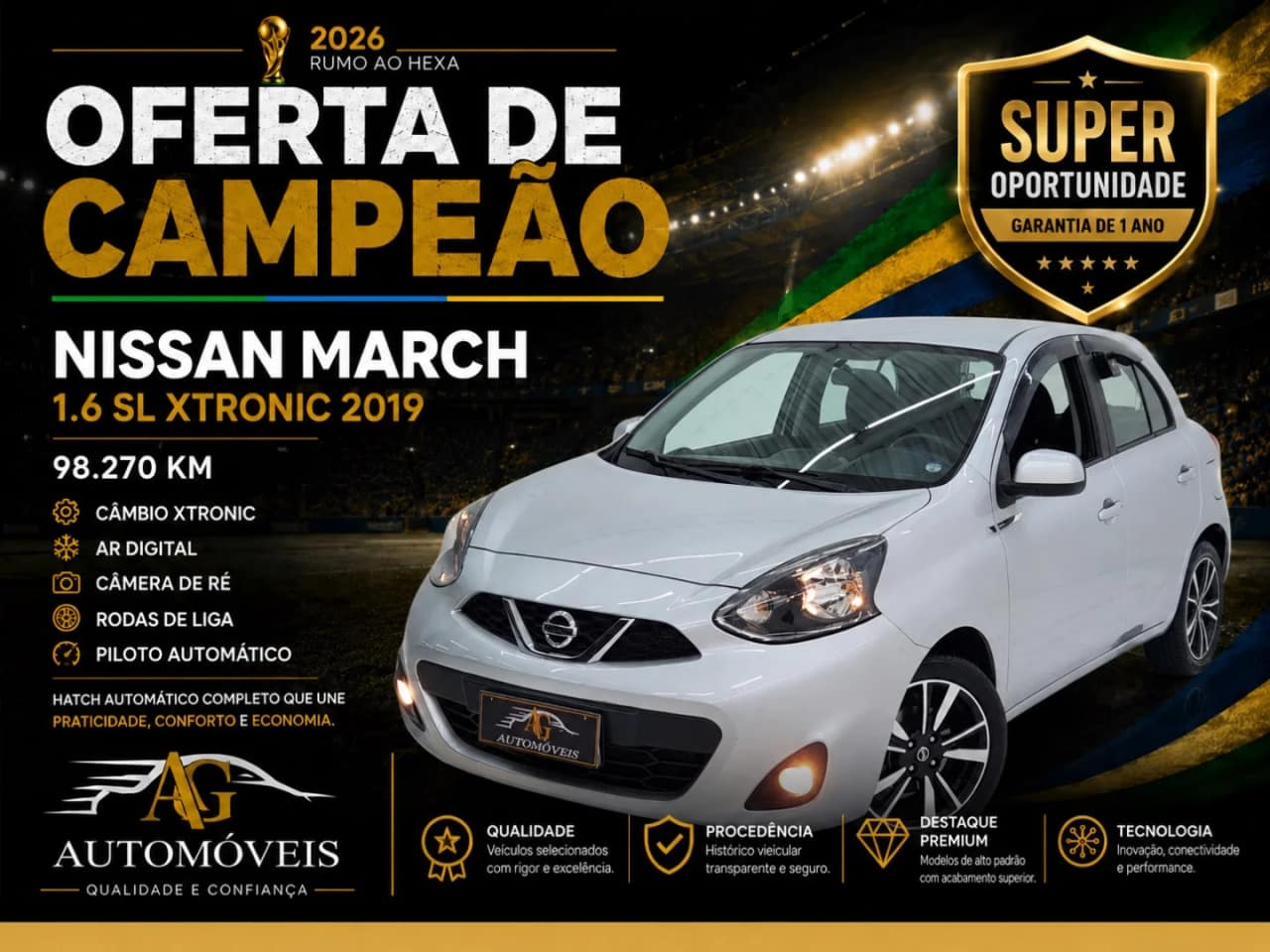 Nissan March 1.6 SL 16V FLEXSTART 4P XTRONIC