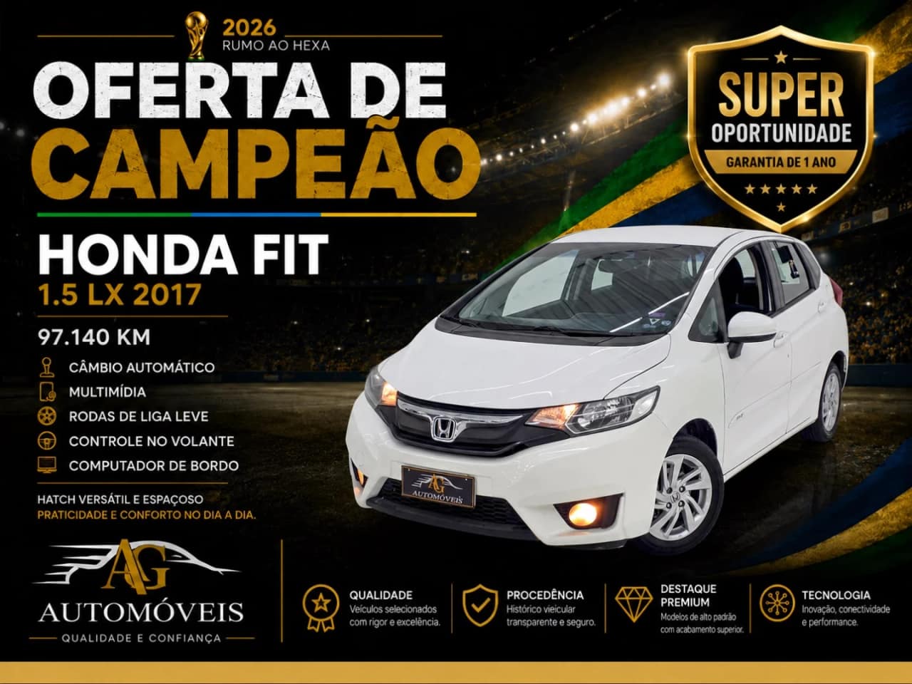 Honda Fit 1.5 LX 16V FLEX 4P AUTOMÁTICO