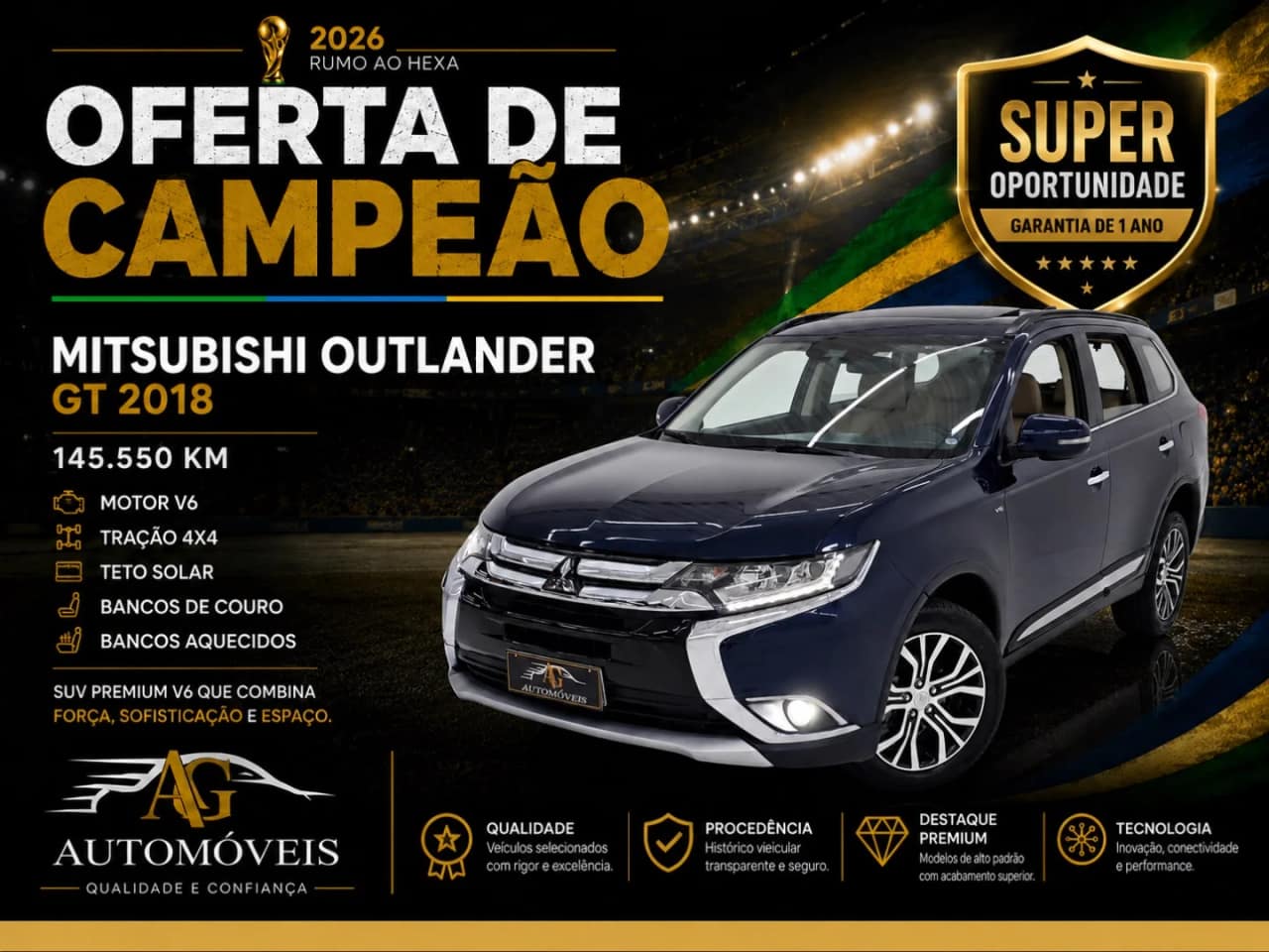 Mitsubishi Outlander 3.0 GT 4X4 V6 24V GASOLINA 4P AUTOMÁTICO