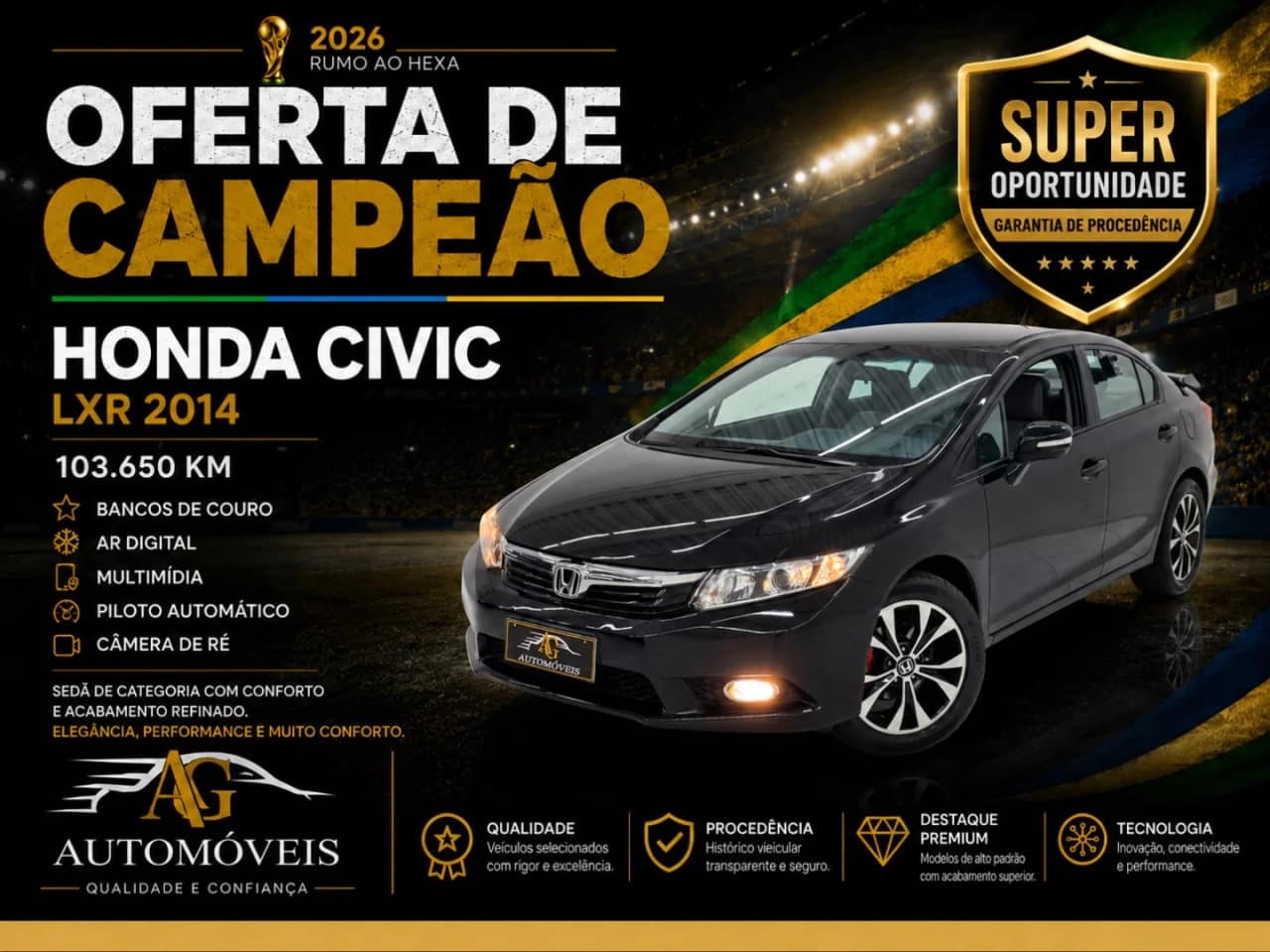 Honda Civic 2.0 LXR 16V FLEX 4P AUTOMÁTICO