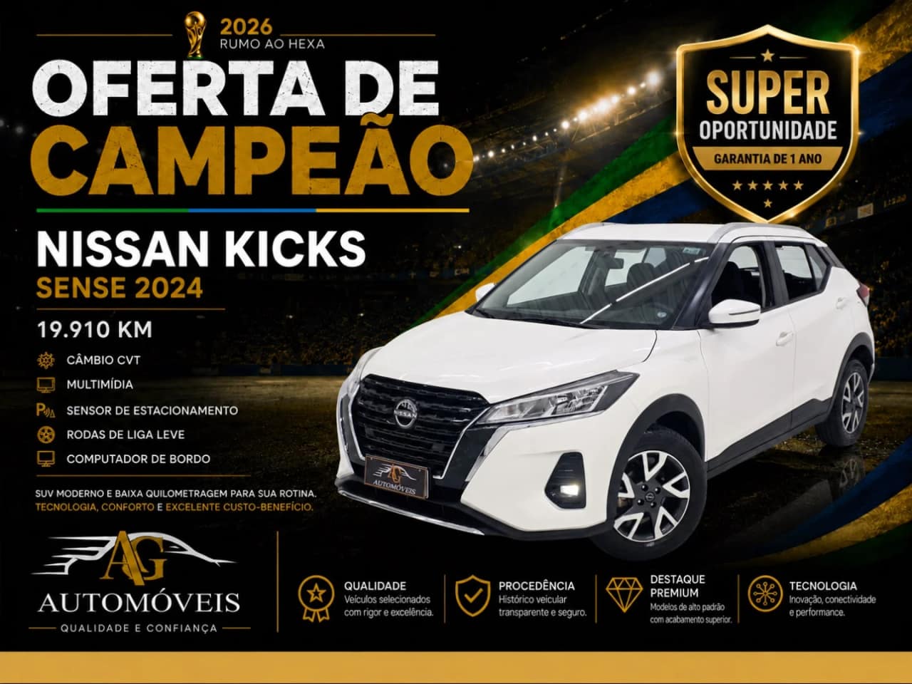 Nissan Kicks 1.6 16V FLEXSTART SENSE XTRONIC