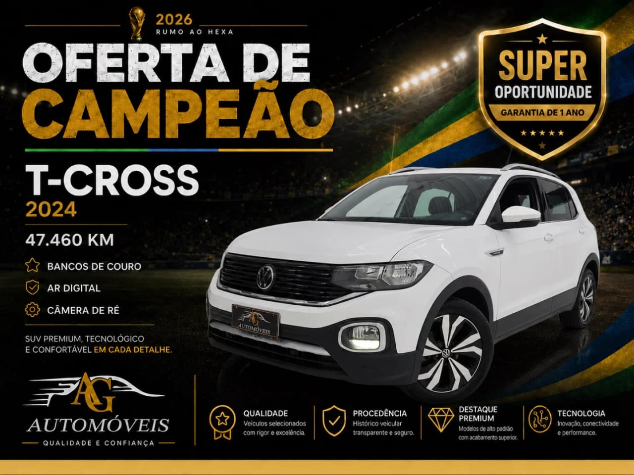 Volkswagen T-Cross 1.4 250 TSI TOTAL FLEX HIGHLINE AUTOMÁTICO
