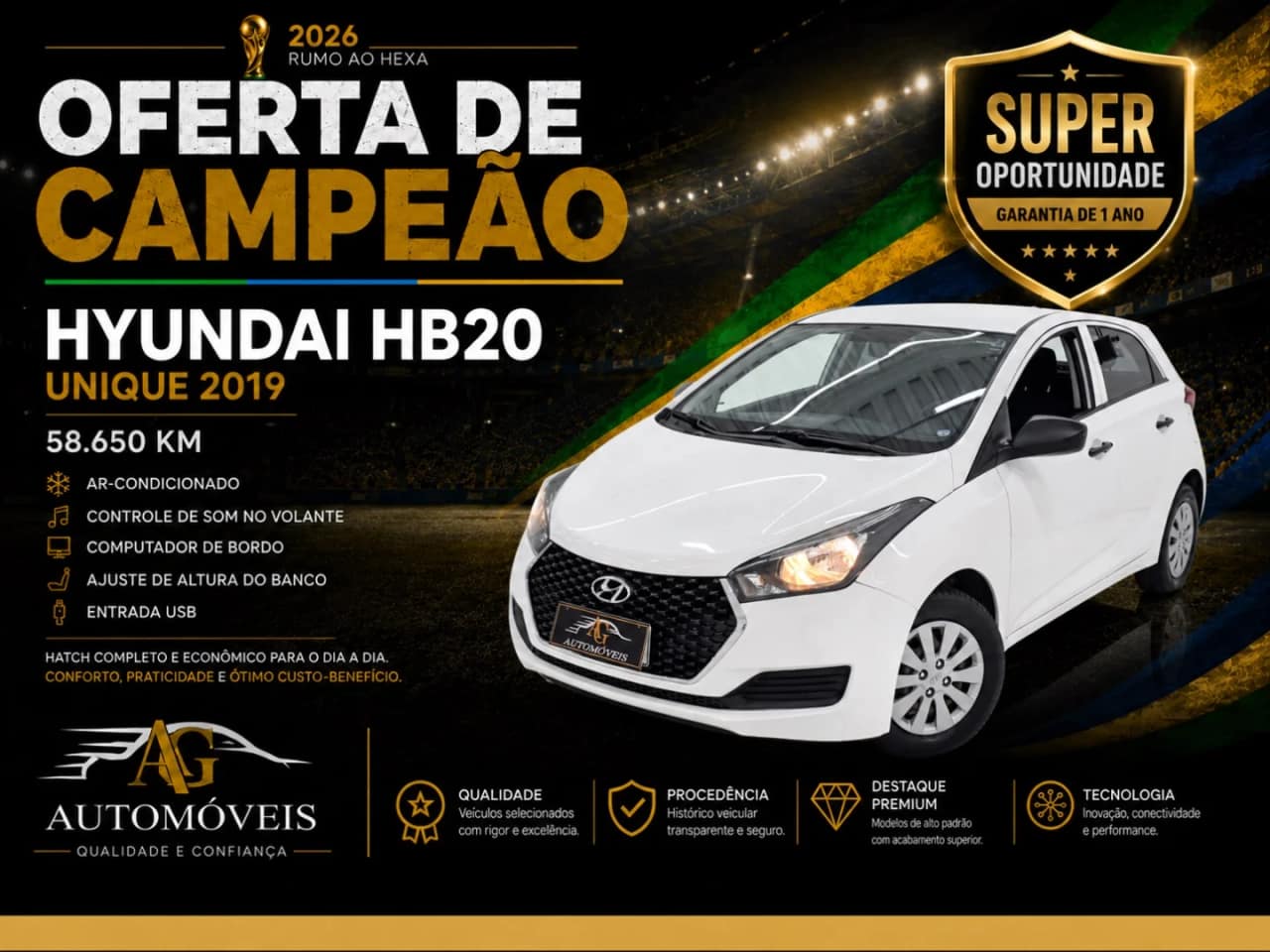Hyundai Hb20 1.0 UNIQUE 12V FLEX 4P MANUAL