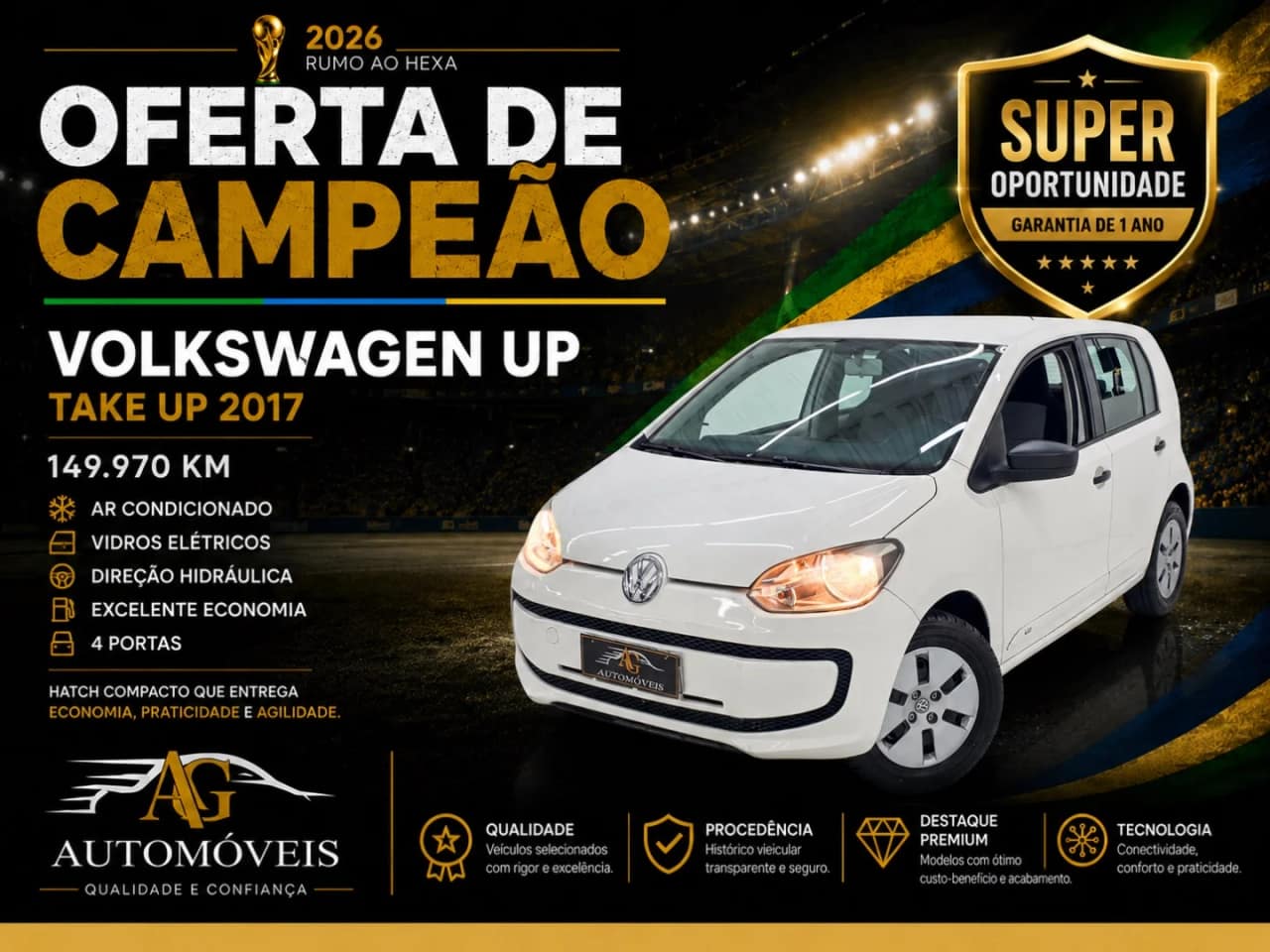 Volkswagen Up 1.0 MPI TAKE UP 12V FLEX 4P MANUAL